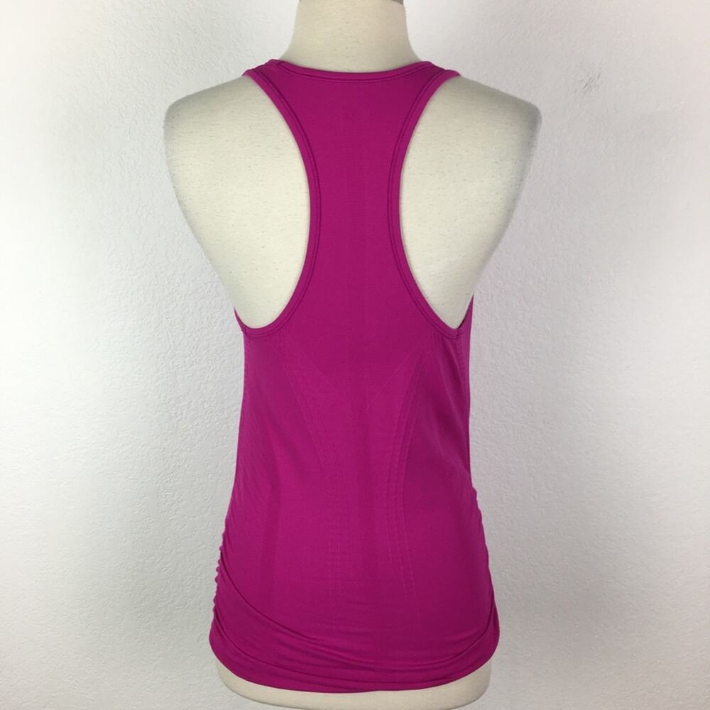 Athleta Pink Ruched Racerback Athletic  Tank Small - Picture 6 of 8